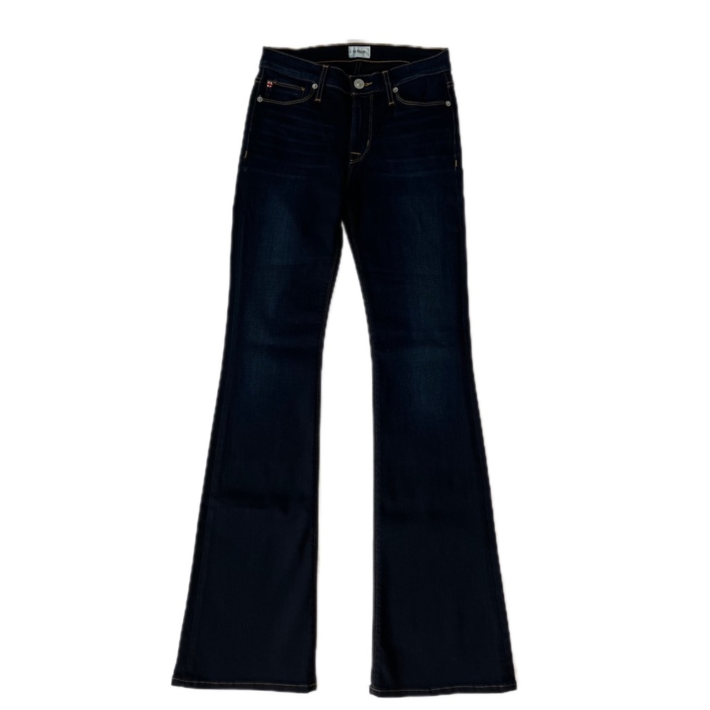 Hudson Elysian Boot Cut Jeans Sz 26 Mid Rise Stretch Bottom Flare Blue Denim